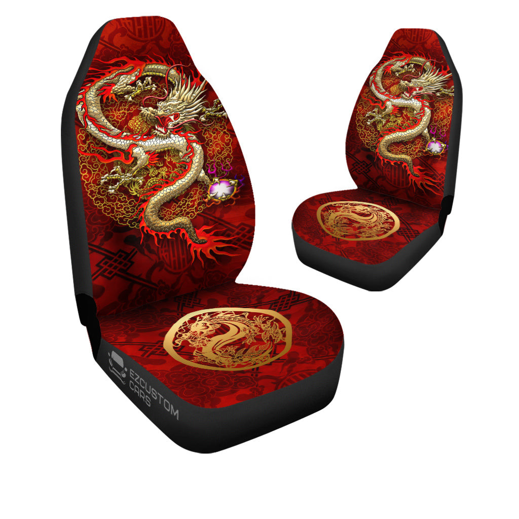 Golden Asia Dragon Car Seat Covers