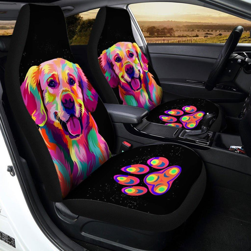 Golden Retriever Abstract Custom Car Seat Covers