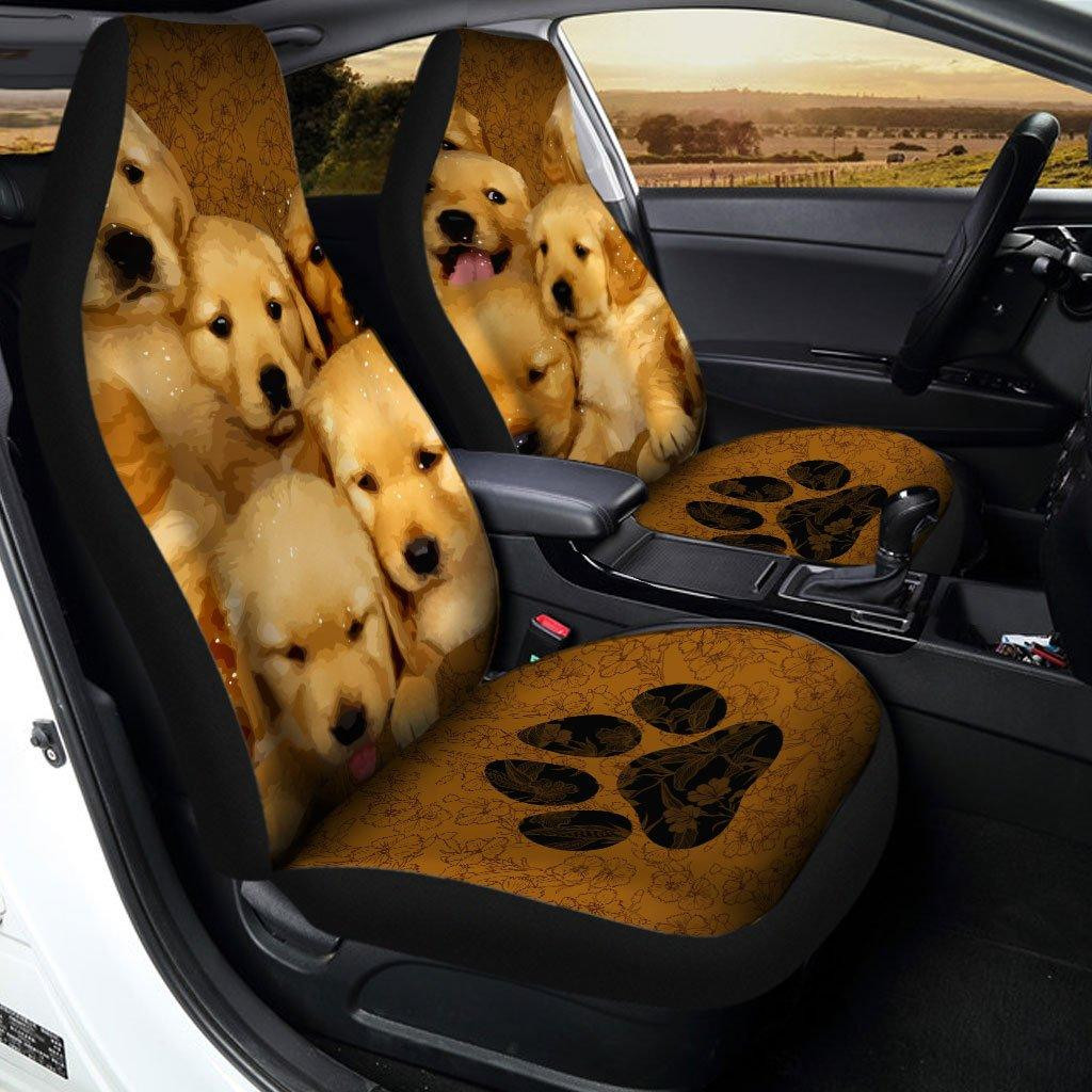 Golden Retriever Puppies Dog Custom Car Seat Covers