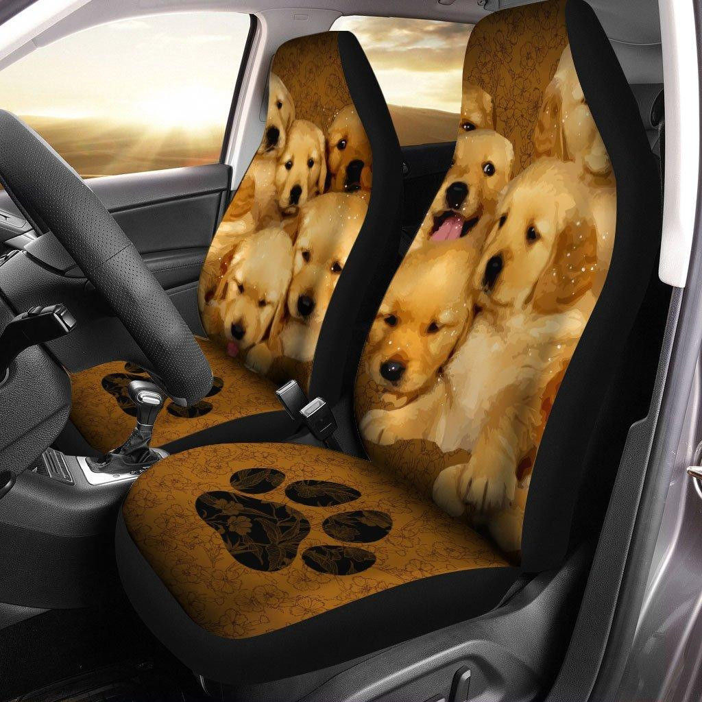 Golden Retriever Puppies Dog Custom Car Seat Covers