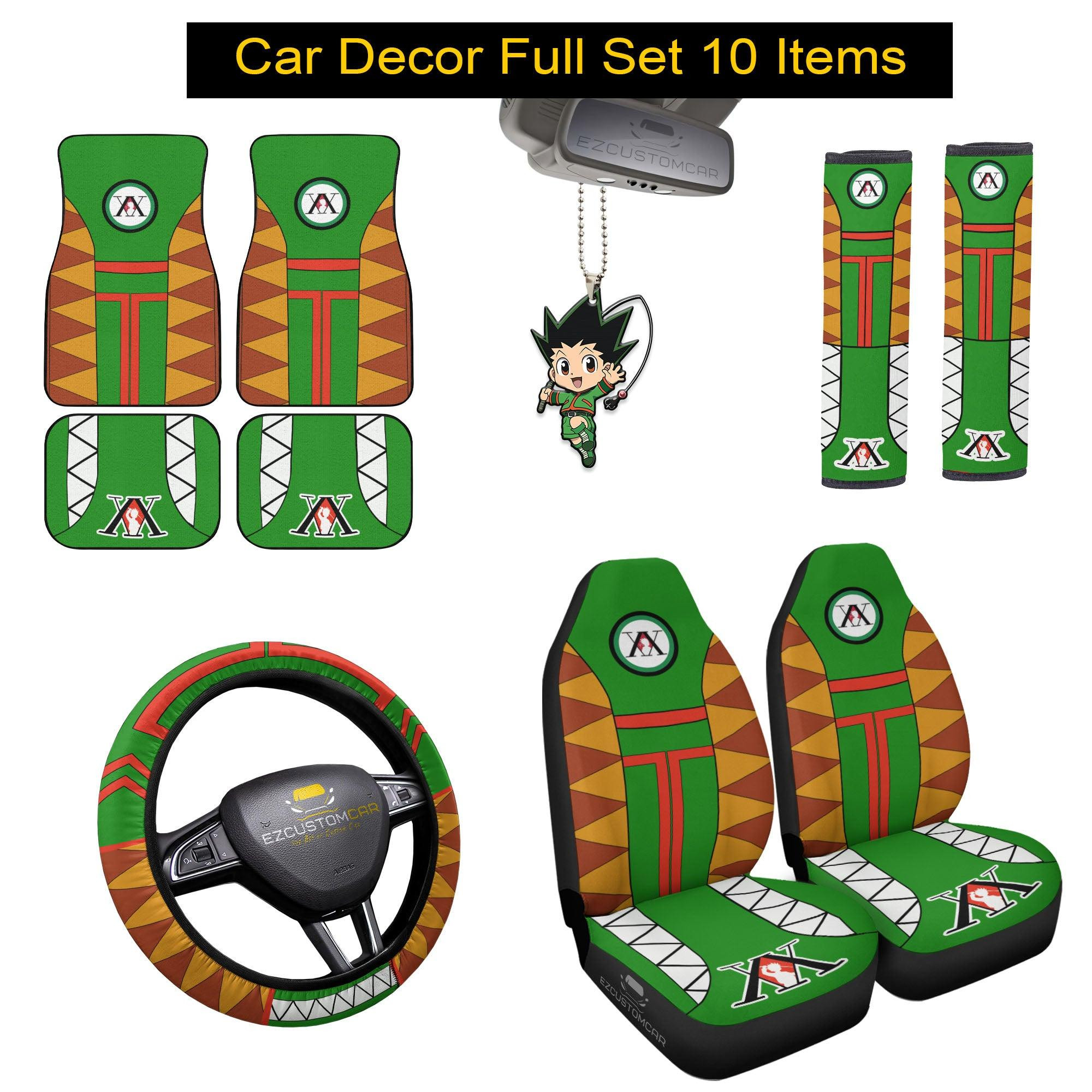 Hisoka Morrow Poker Car Mats x Car Seat Covers Set
