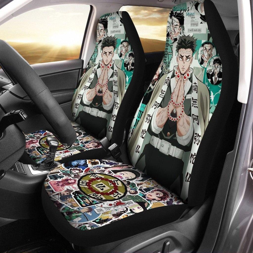 Gyomei Car Seat Covers Demon Slayer