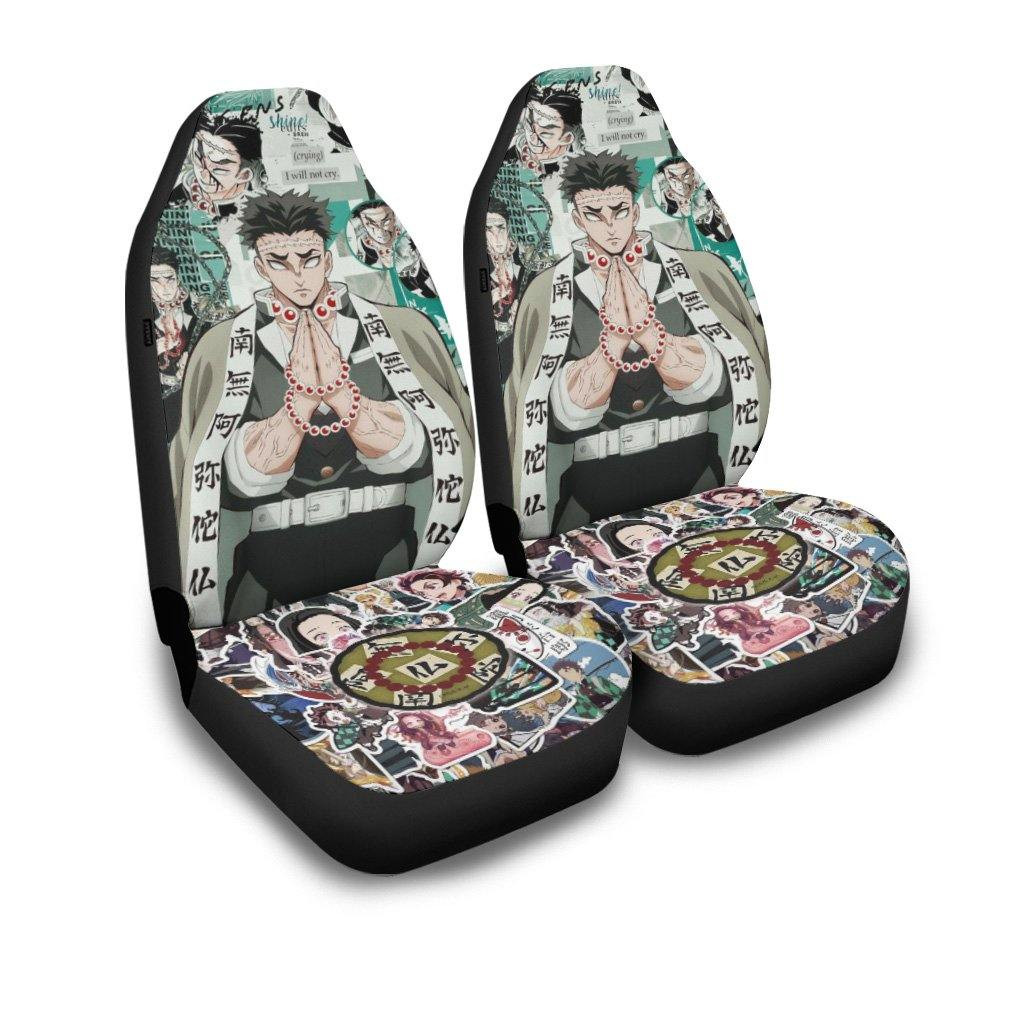 Gyomei Car Seat Covers Demon Slayer