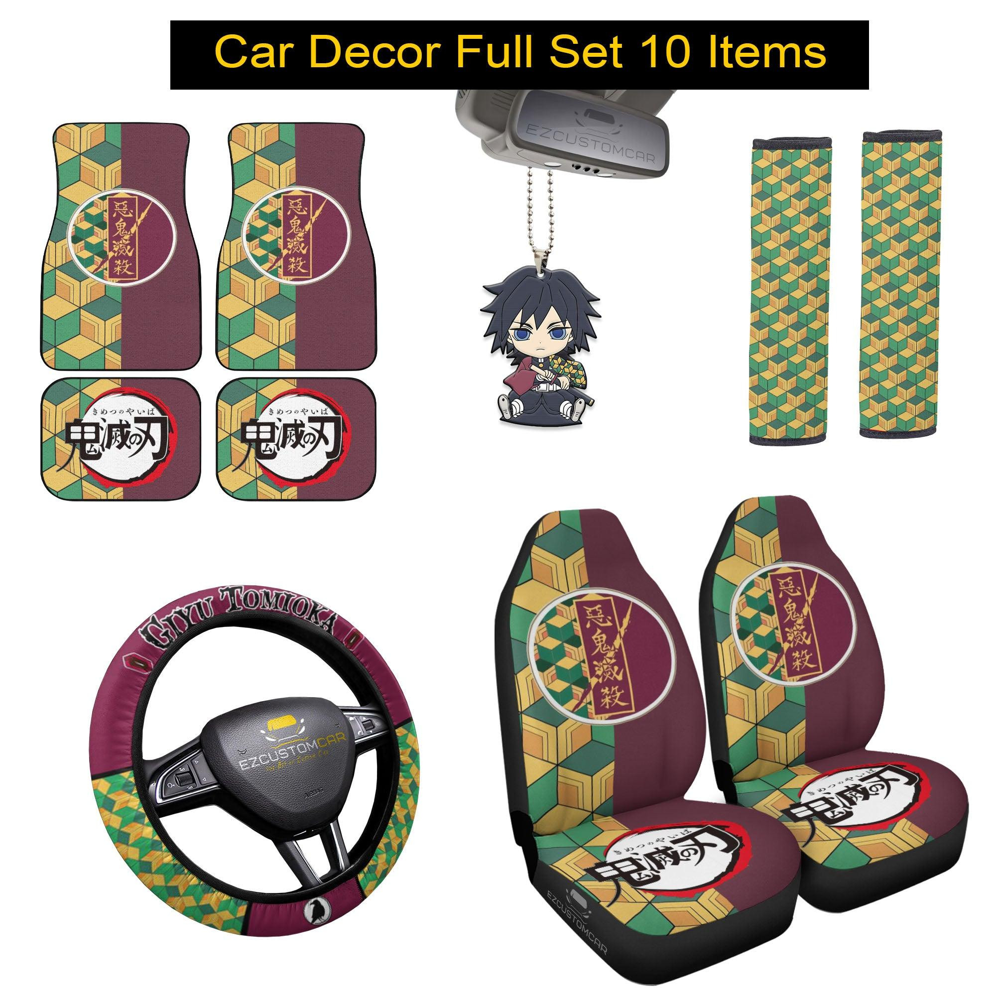Tanjiro Demon Slayer Car Mats x Seat Covers Set