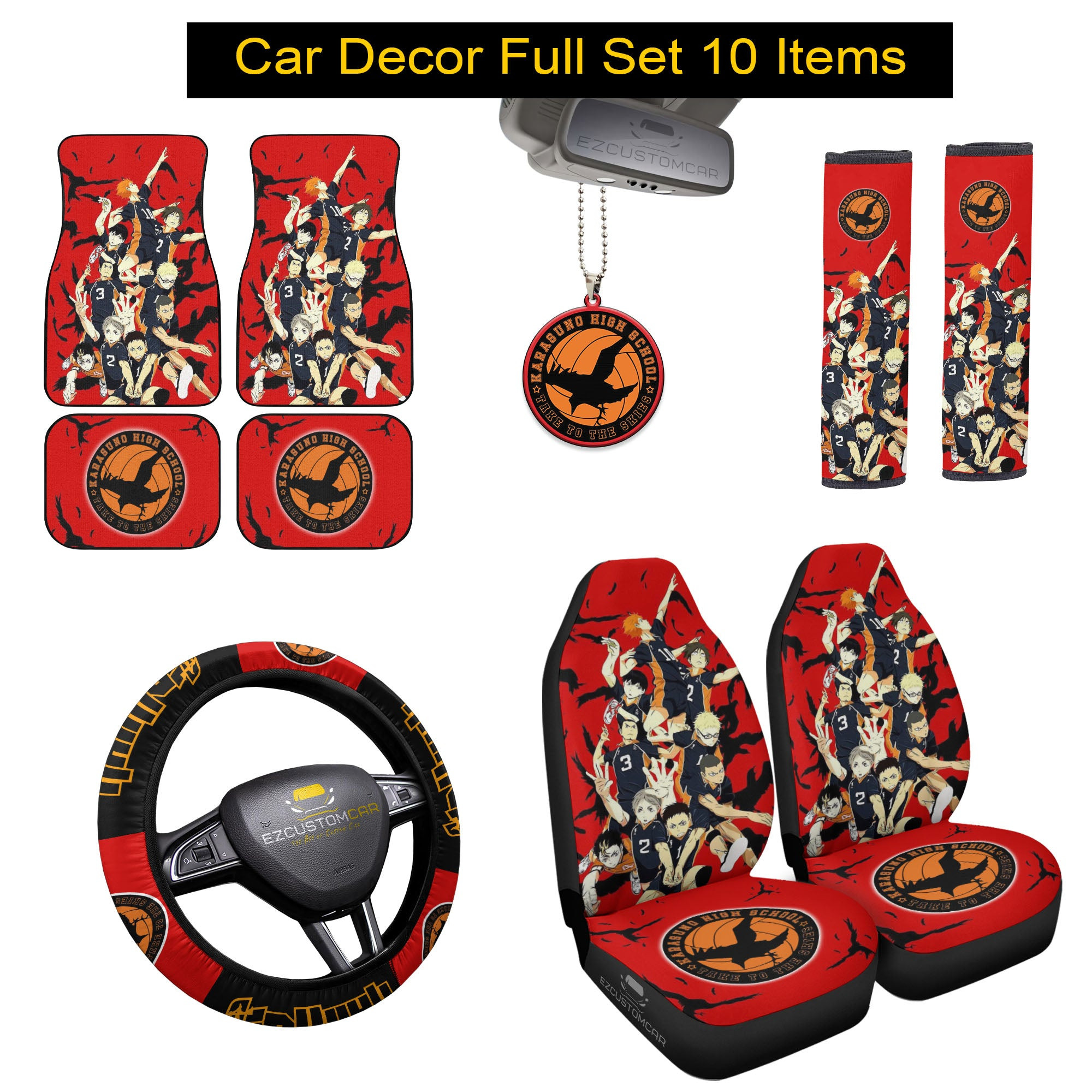 Haikyuu Karasuno Combo Car Bundle Pack Accessories