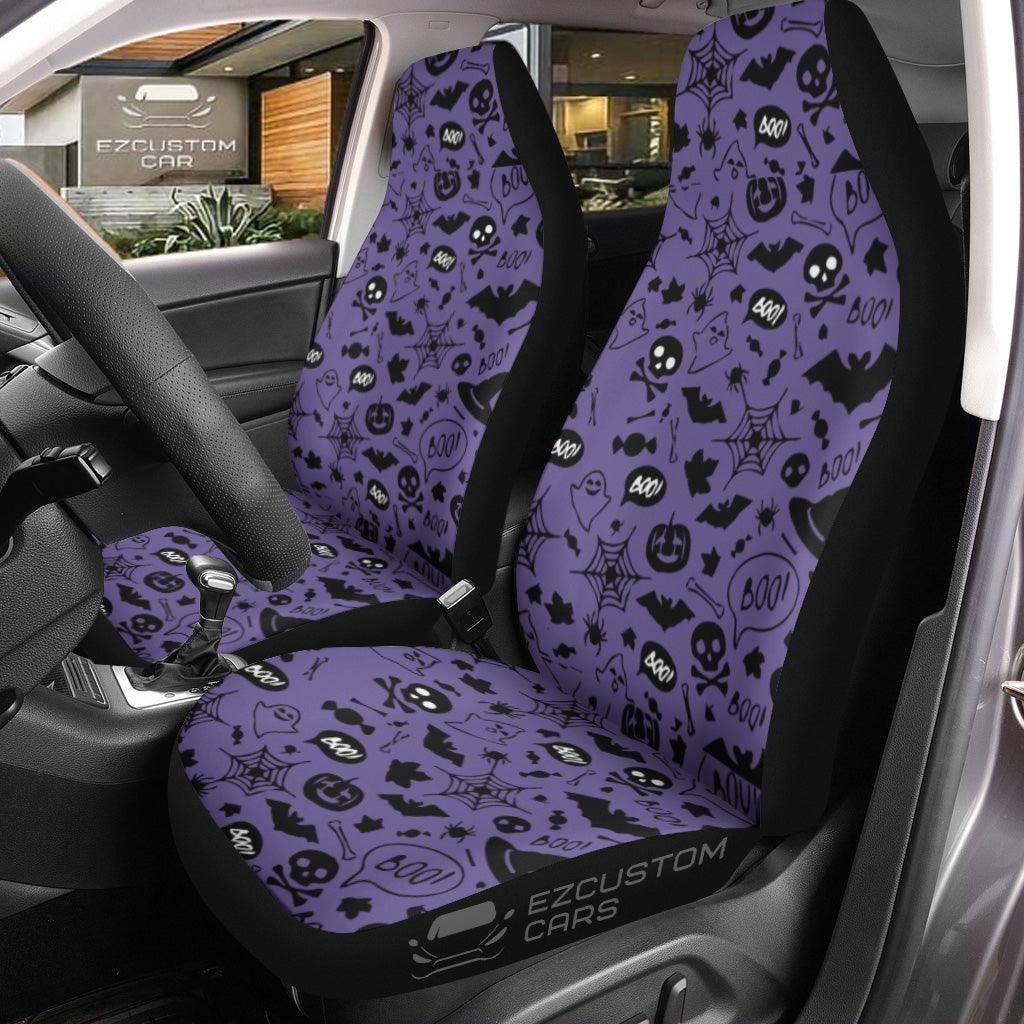 Halloween Car Seat Covers Decor Halloween Purple