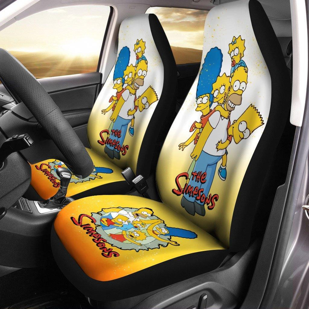 Happy The Simpson Familia Car Seat Covers