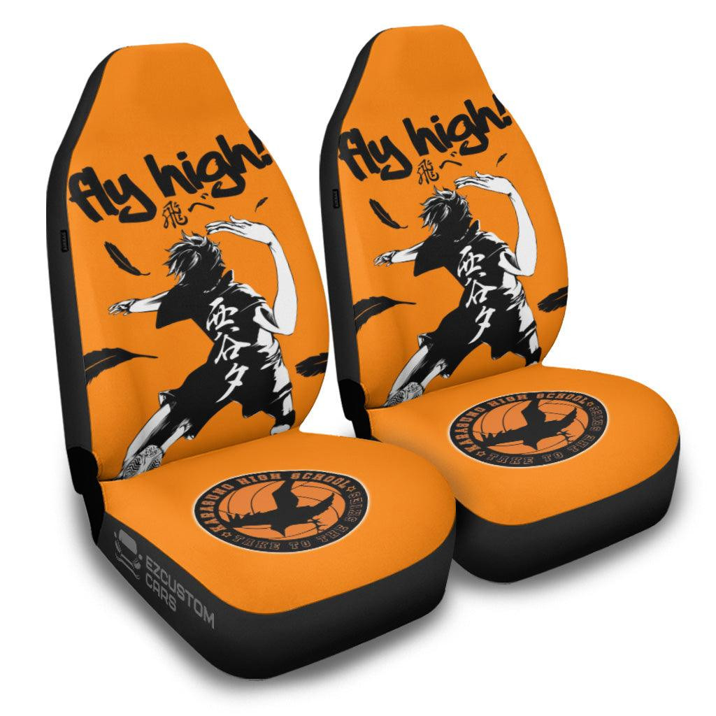 Hinata Car Seat Covers Custsom Haikyuu Car Accessories