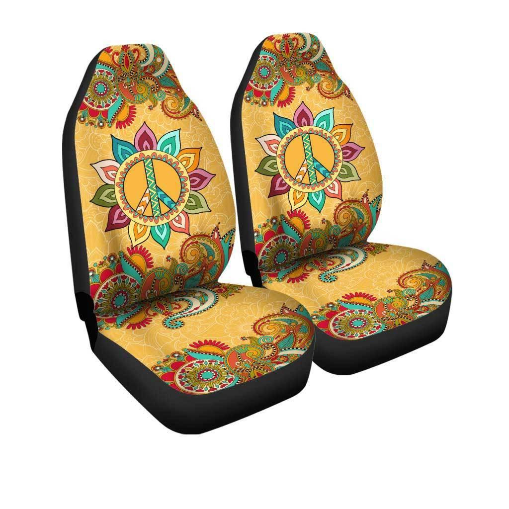 Hippie Peace Car Seat Covers Native American