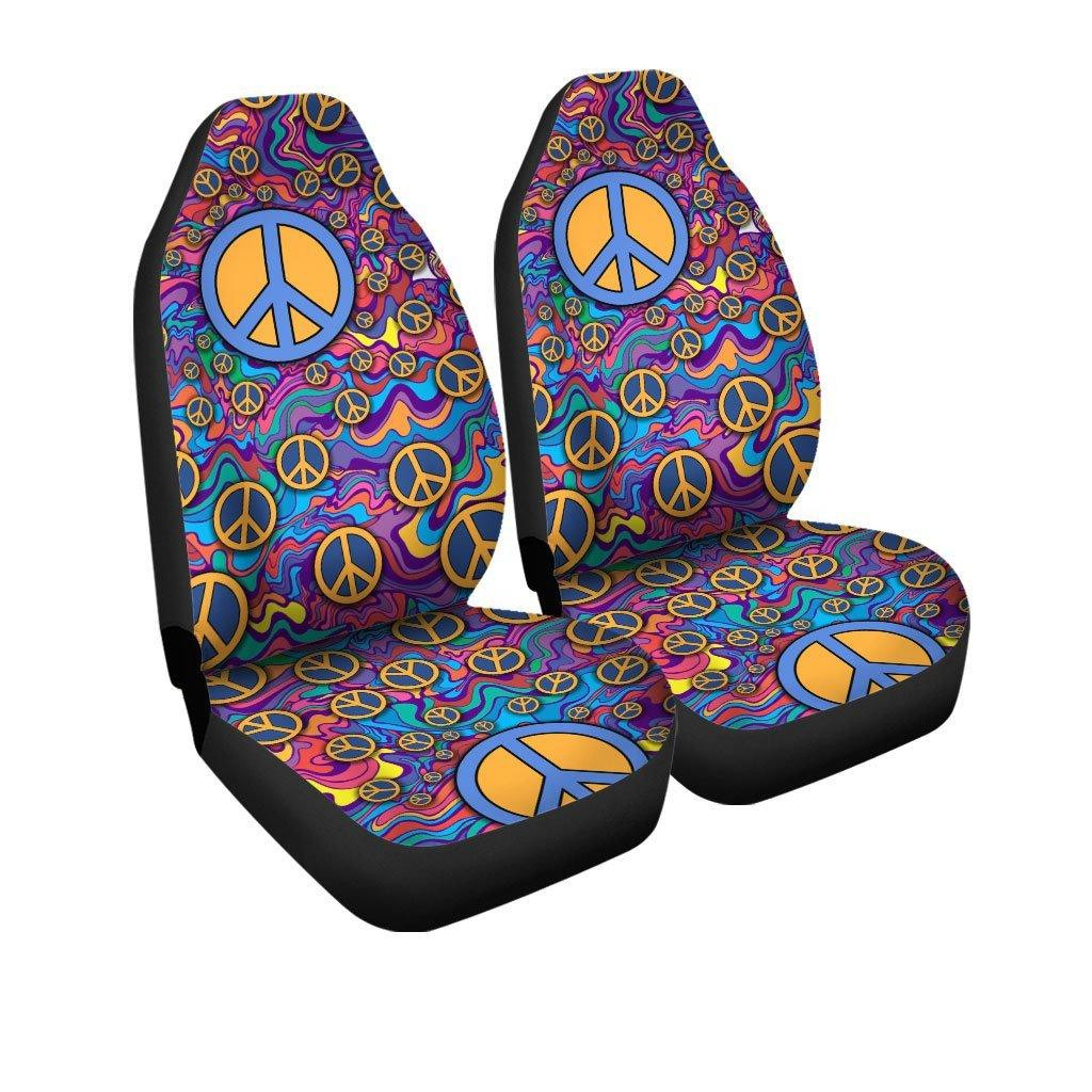 Peace Hippie Pattern Car Floor Mats