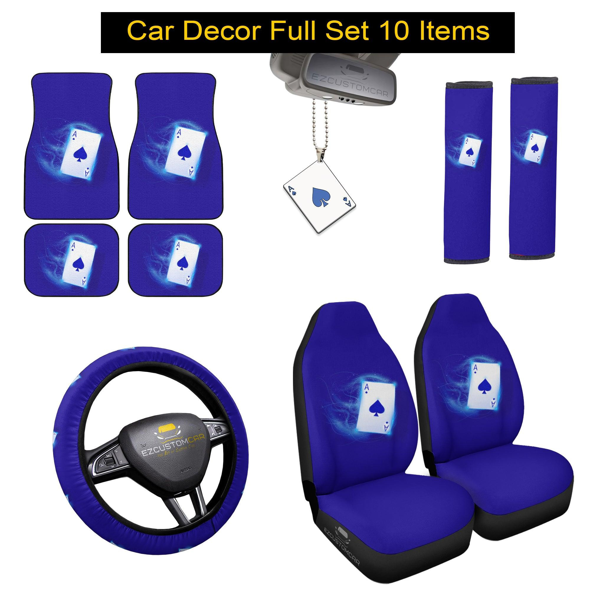 Hisoka Morrow Poker Car Mats x Car Seat Covers Set