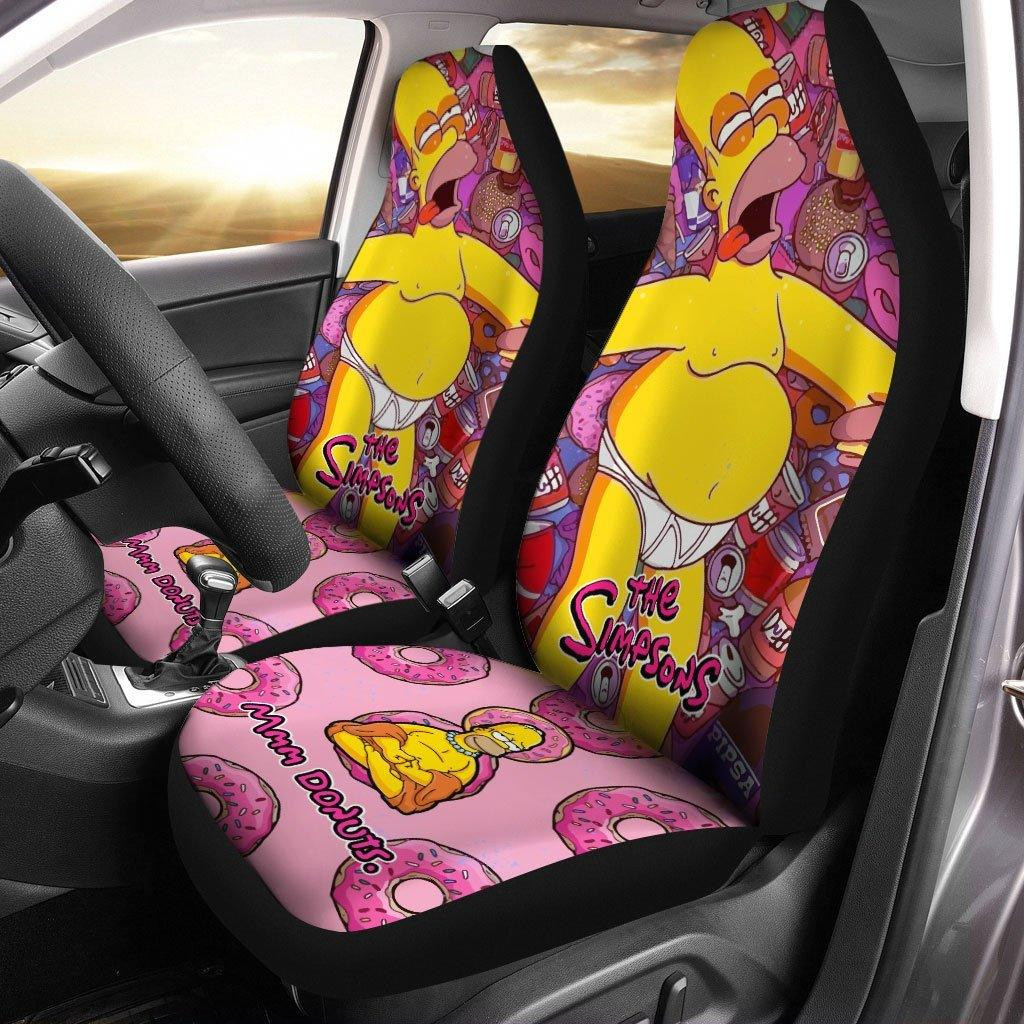 Donuts The Simpson Car Seat Covers