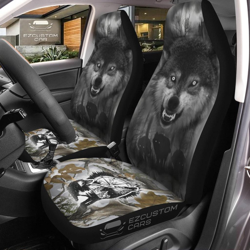 The Wolf Car Seat Covers Custom Animal Car Accessories