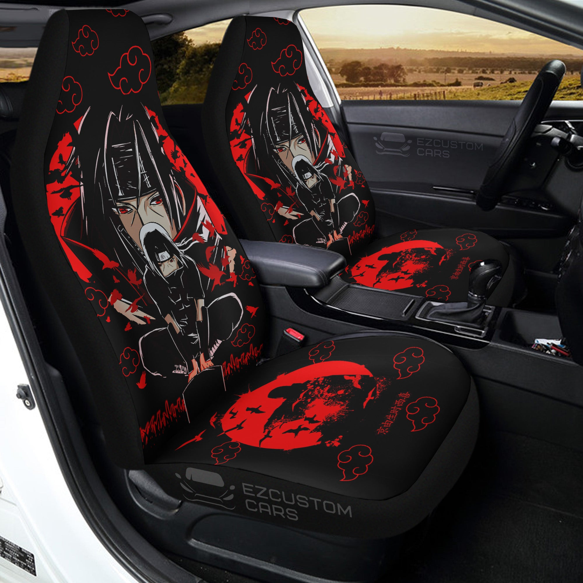 Itachi Akatsuki Car Seat Covers Custom for Naruto Anime Car Accessories