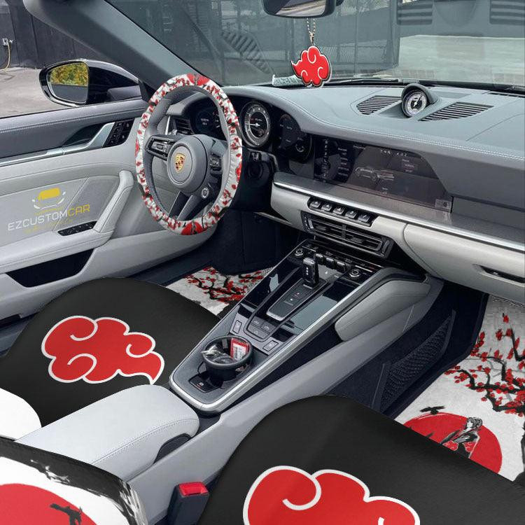 Itachi Uchiha Naruto Shippuden Car Mats x Car Seat Covers Set Anime Car Decoration