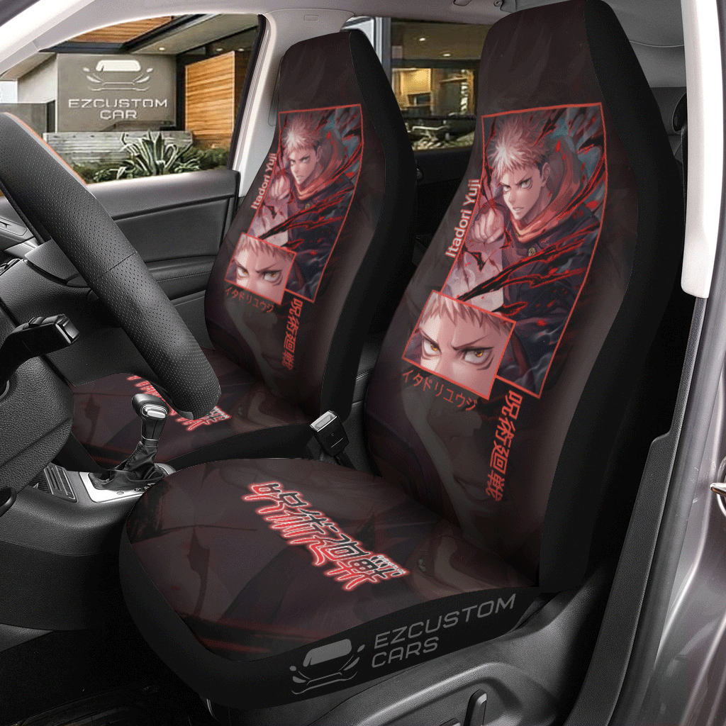 Itado Yuji Car Seat Covers Jujutsu Kaisen Itado Yuji Car Seat Covers Jujutsu Kaisen