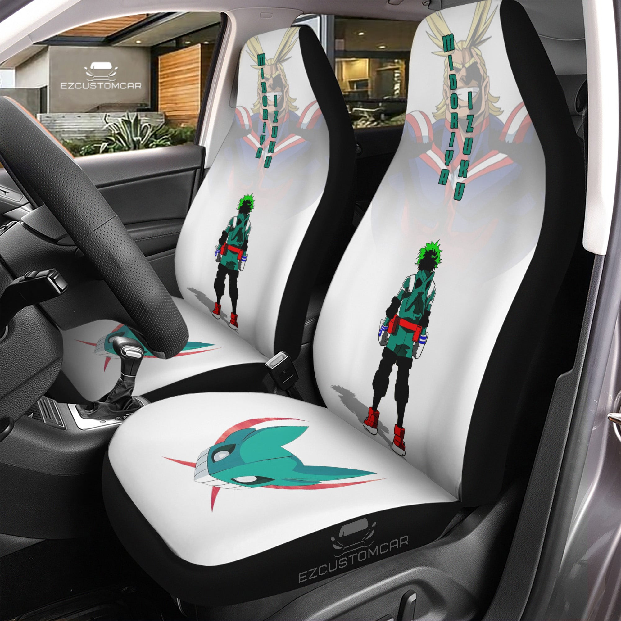 Izuku Midoriya Car Seat Covers Custom for MHA Anime Car Decor