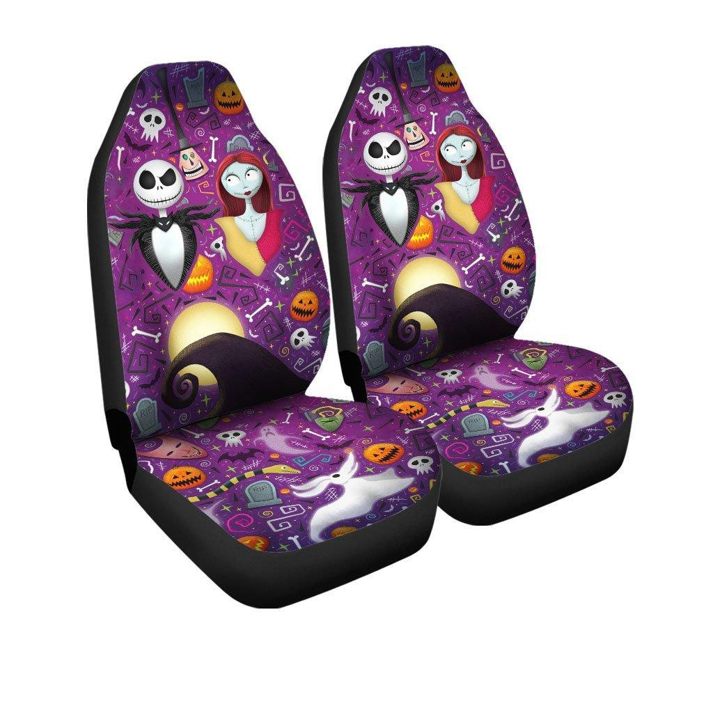 Jack and Sally Car Seat Covers Nightmare Before Christmas Car Decor Jack and Sally Car Seat Covers Nightmare Before Christmas Car Decor