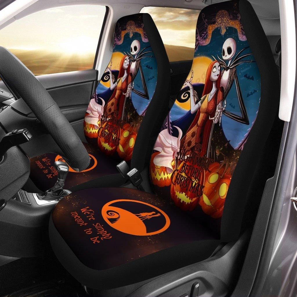 Jack and Sally Nightmare Before Christmas Custom Car Seat Covers Jack and Sally Nightmare Before Christmas Custom Car Seat Covers