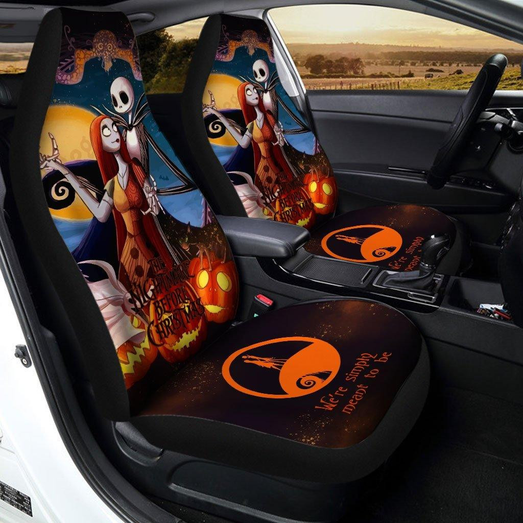 Jack and Sally Nightmare Before Christmas Custom Car Seat Covers