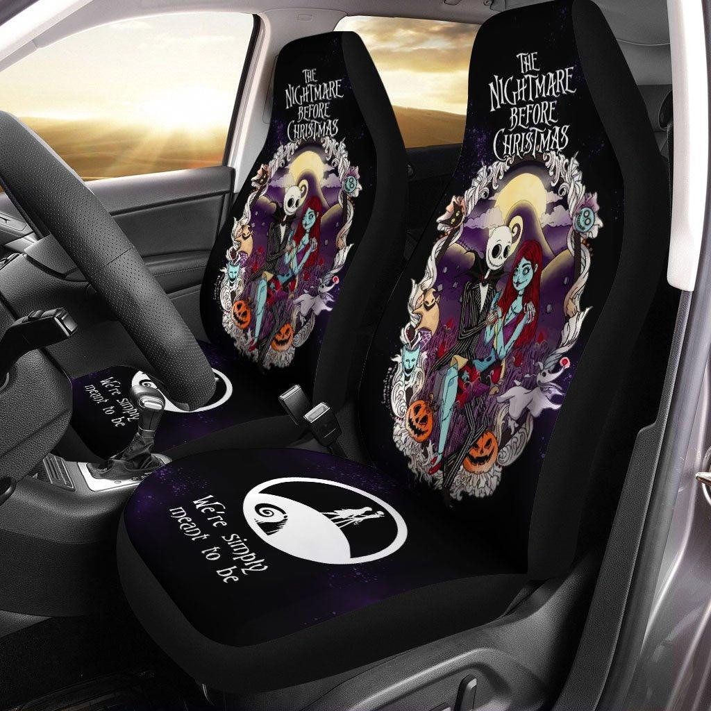 Jack and Sally Car Seat Covers Nightmare Before Christmas Car Decor