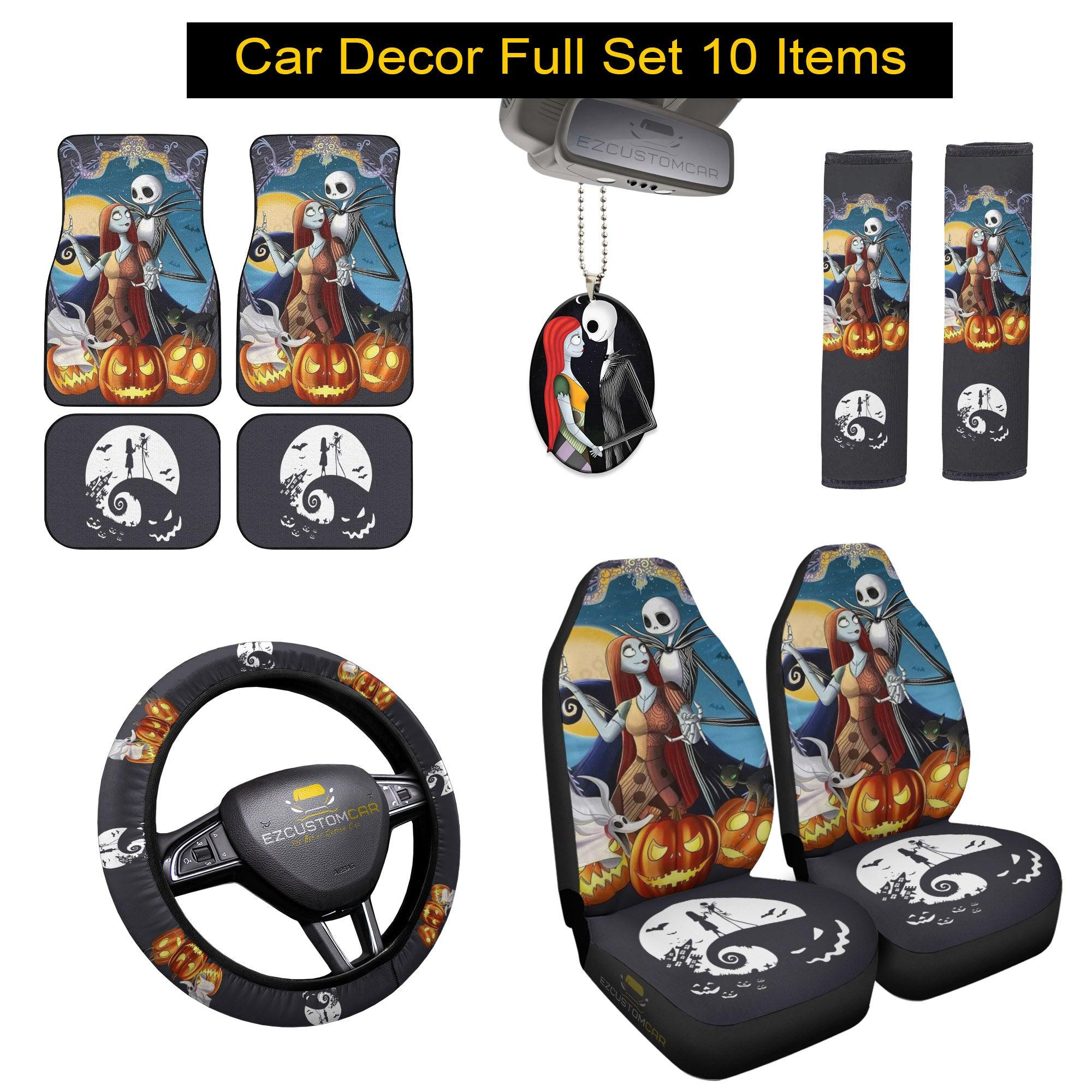 Jack Skellington and Jill Car The Nightmare Before Christmas Mats x Seat Covers