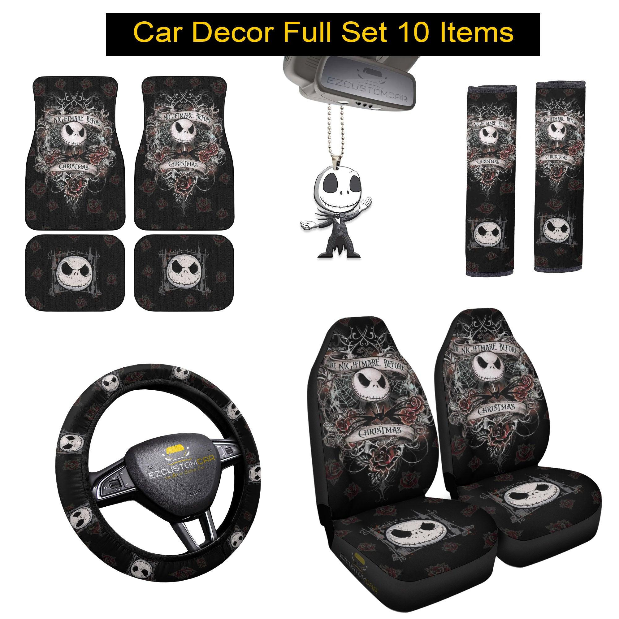 Jack Skellington and Jill Car The Nightmare Before Christmas Mats x Seat Covers