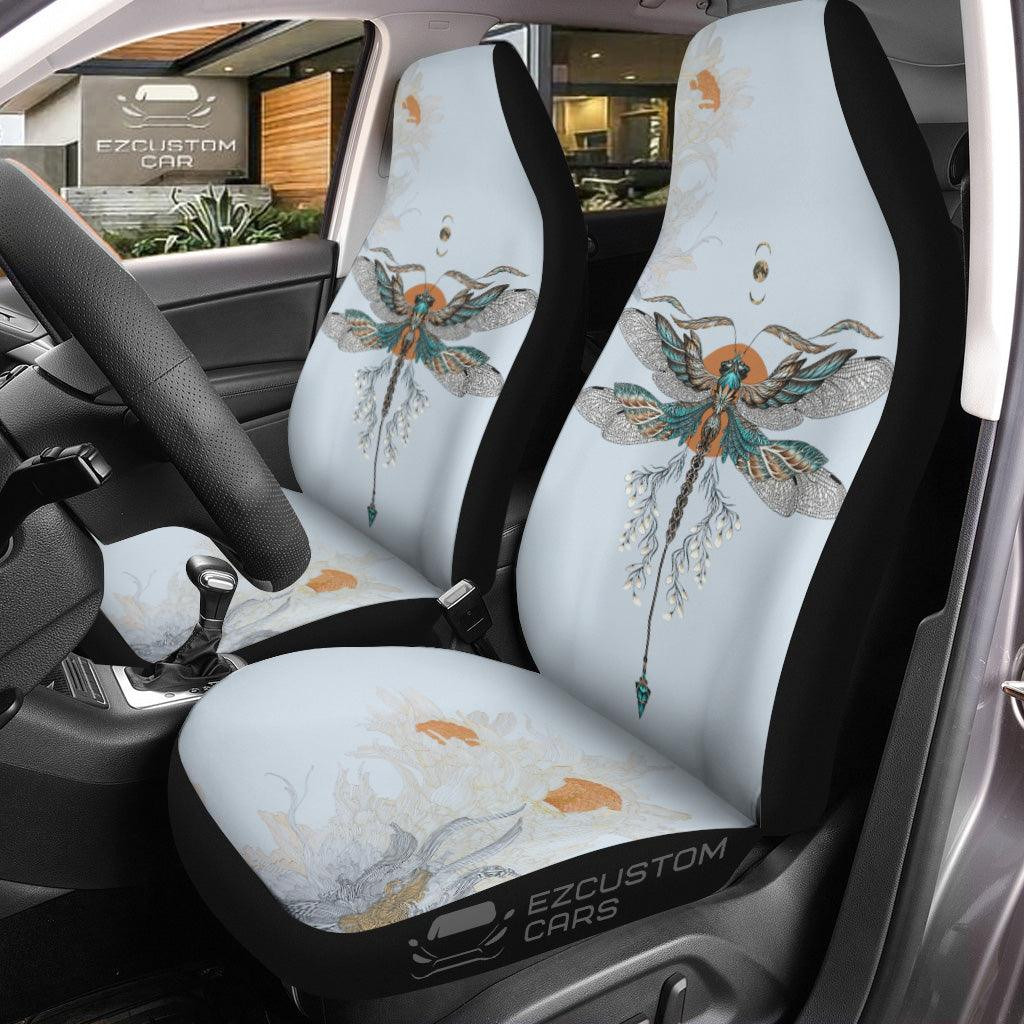 Japanese Dragonfly Car Seat Covers Custom Dragonfly Car Accessories