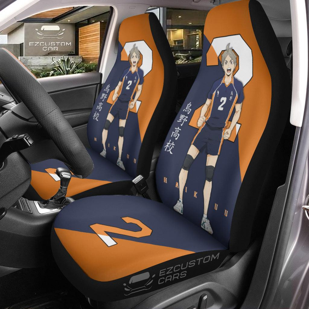 Karasuno High Sugawara Haikyuu Seat Belt Covers Anime Car Accessories