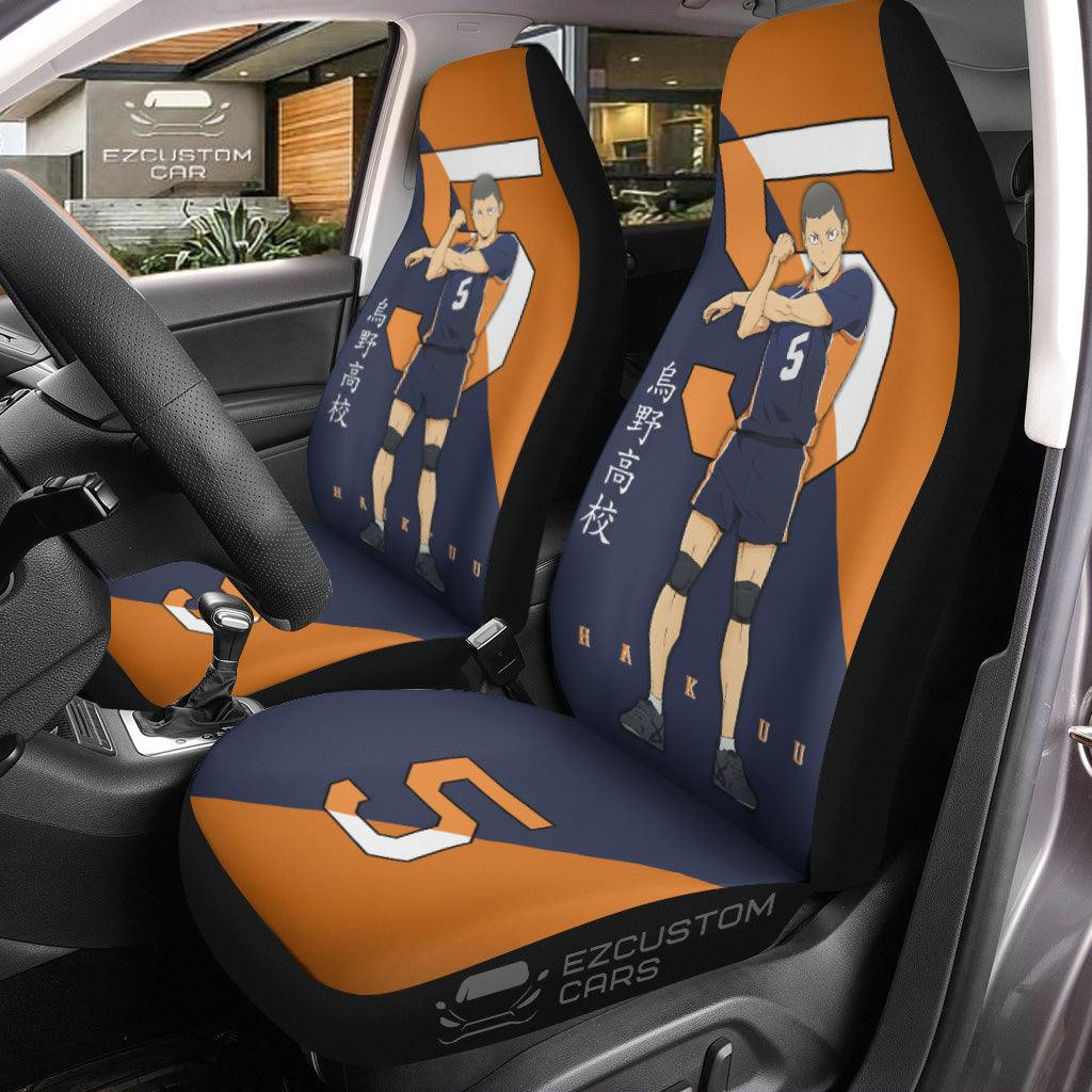 Karasuno High Tanaka Haikyuu Seat Belt Covers Anime Car Accessories
