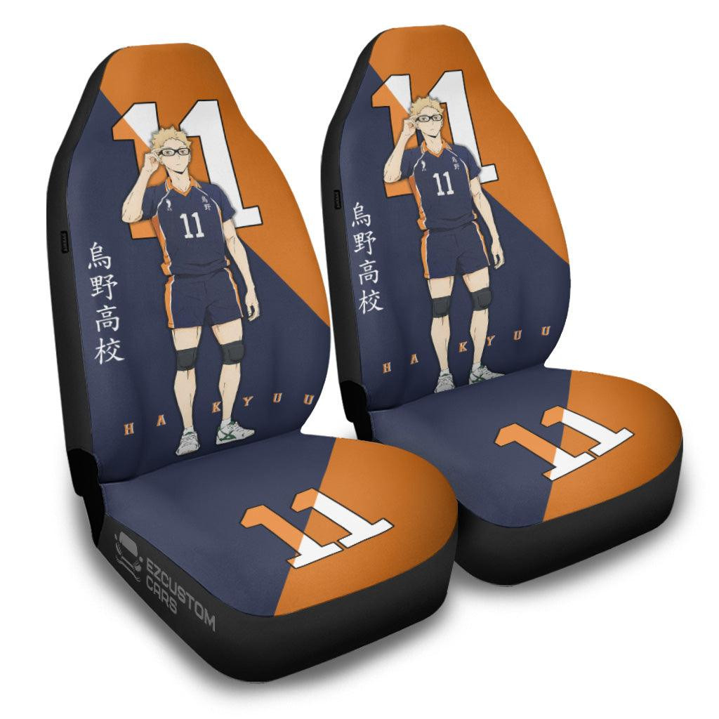 Karasuno High Tsukishima Haikyuu Anime Car Seat Covers