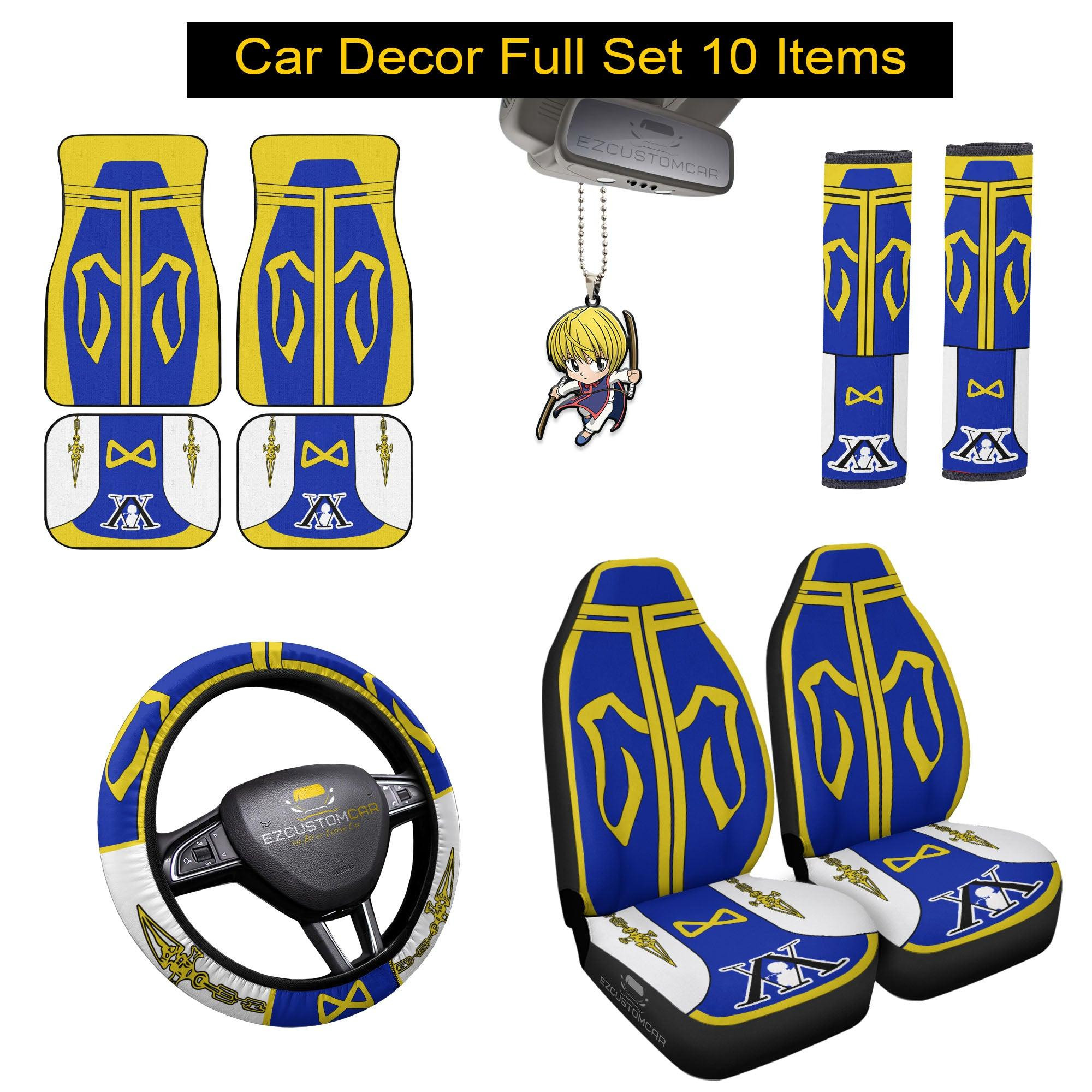 Hisoka Morrow Poker Car Mats x Car Seat Covers Set