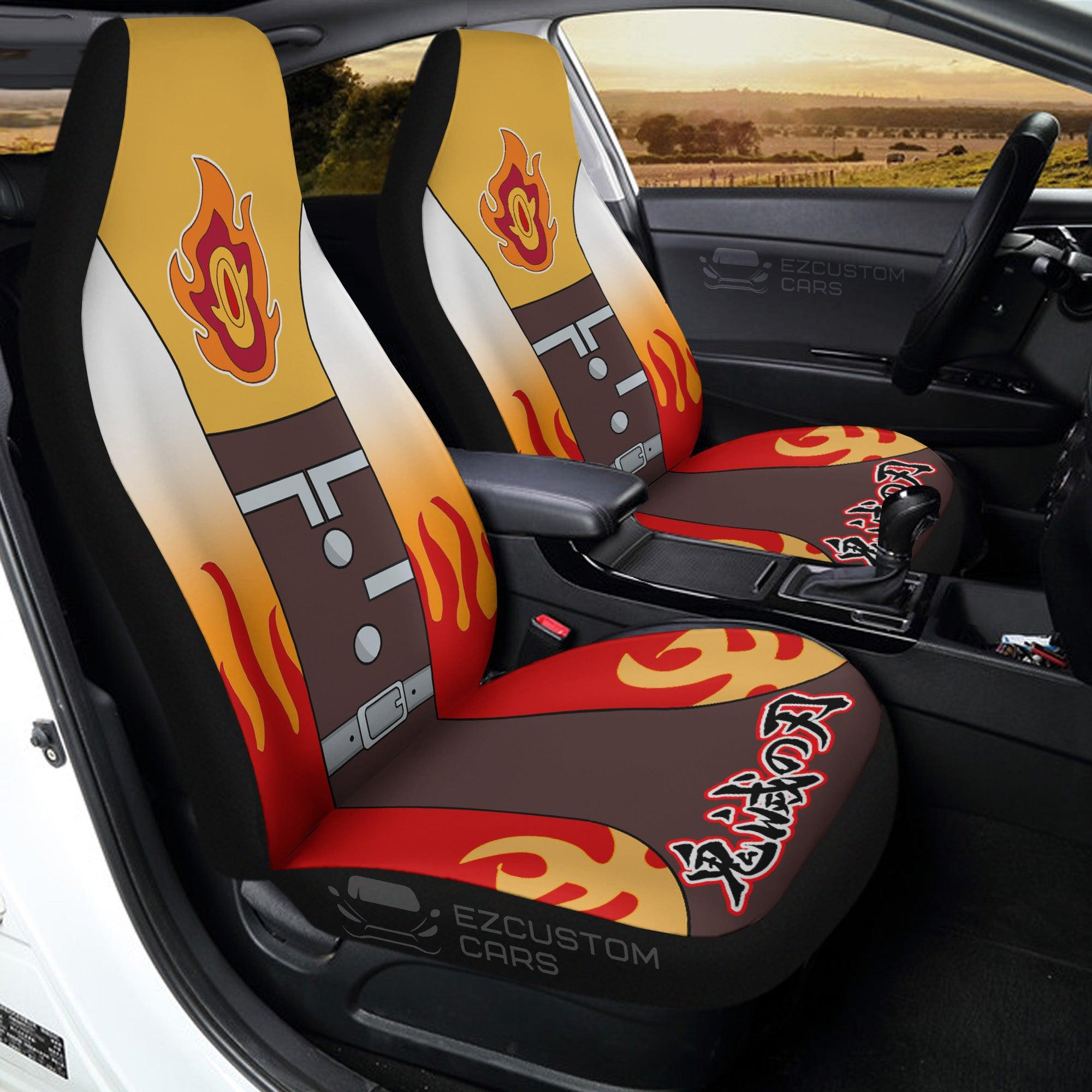 Kyojuro Rengoku Pattern Car Seat Covers Demon Slayer Kyojuro Rengoku Pattern Car Seat Covers Demon Slayer