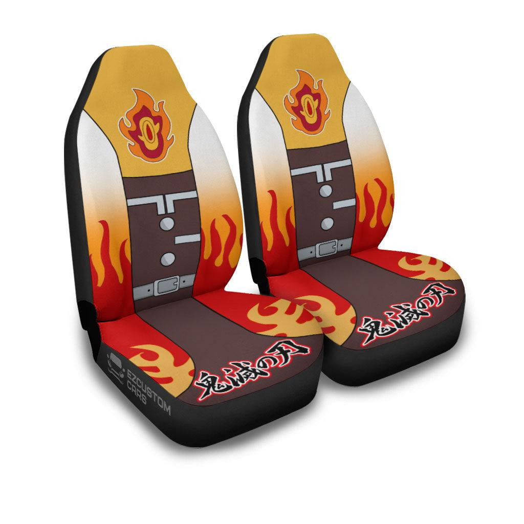 Kyojuro Rengoku Pattern Car Seat Covers Demon Slayer