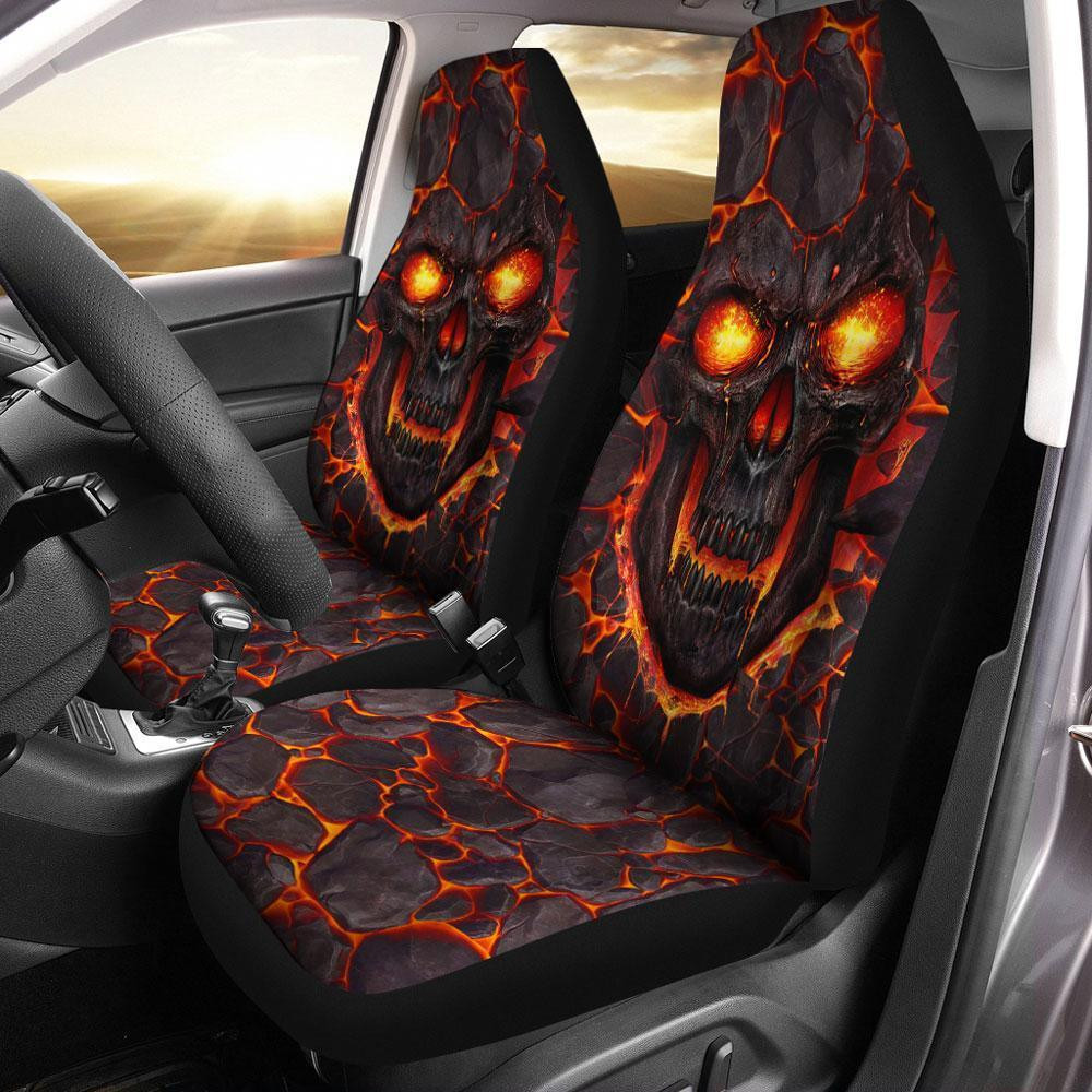 Lava Skull Car Seat Covers