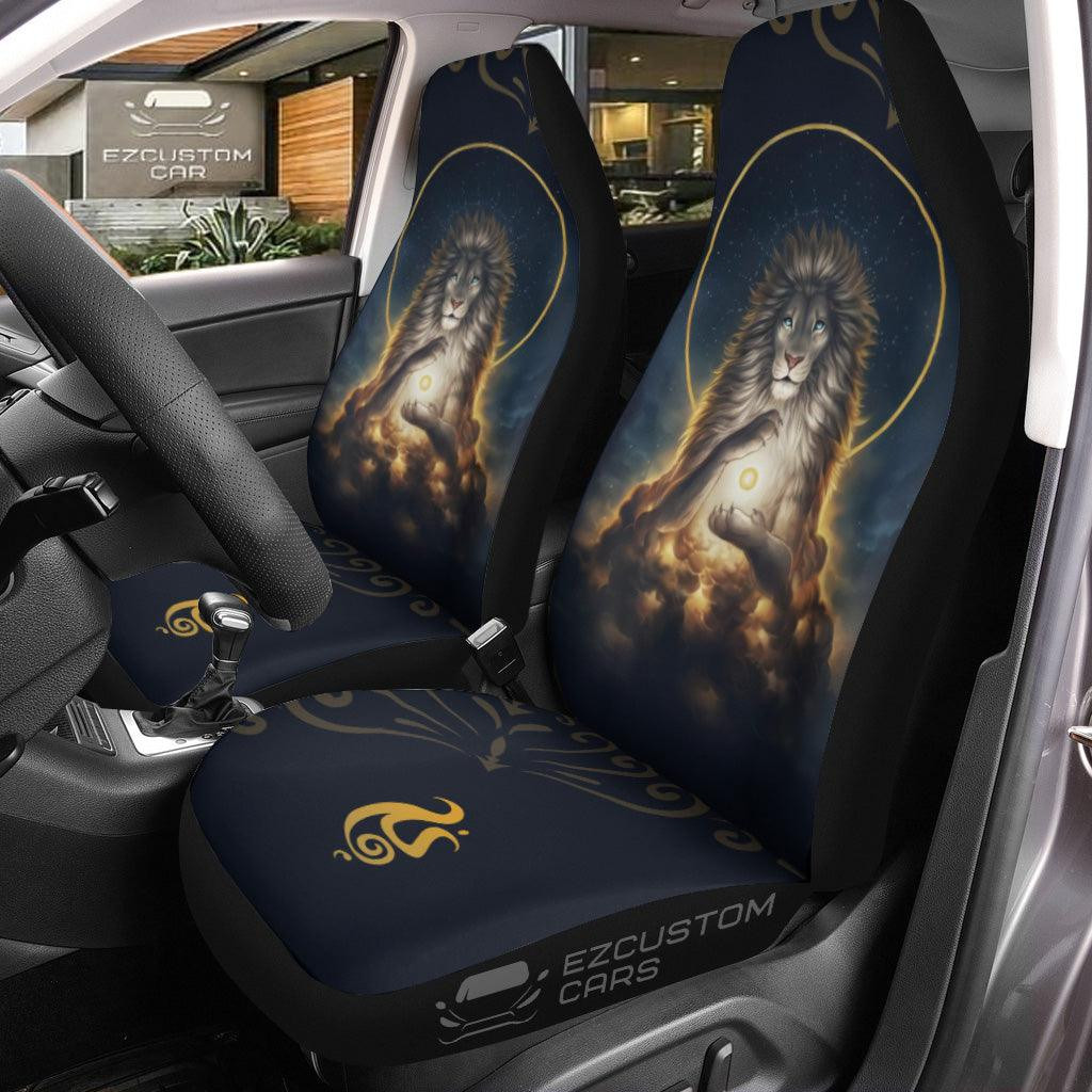 Lion Meditate Car Seat Covers Custom Lion Car Accessories Lion Meditate Car Seat Covers Custom Lion Car Accessories