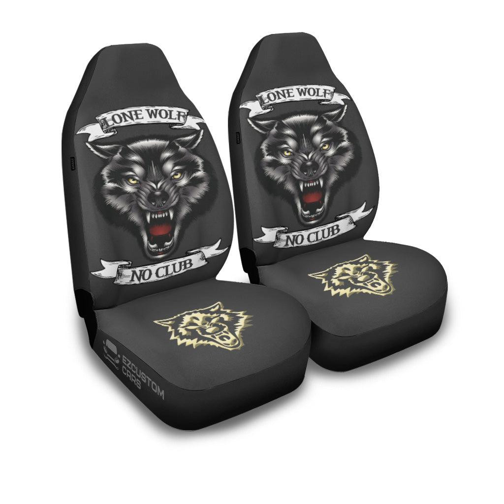 Lone Wolf No Club Car Seat Covers Custom Animal Car Accessories