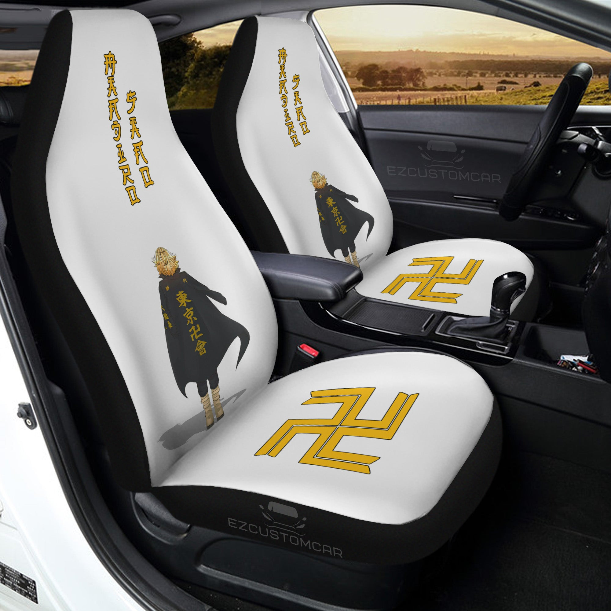 Manjiro Sano Car Seat Covers Custom for Tokyo Revengers Anime Car Decor