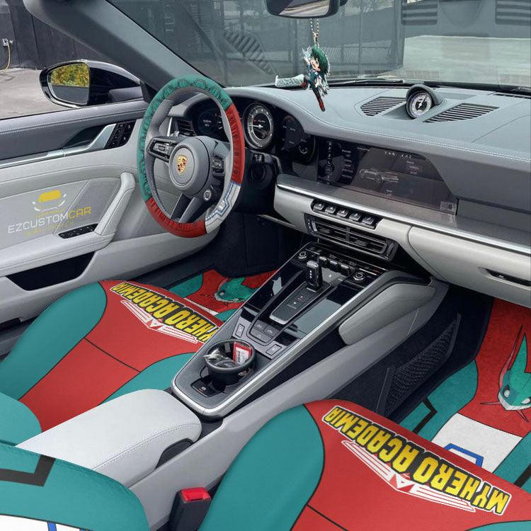 Midoriya My Hero Academia Car Mats x Car Seat Covers Set