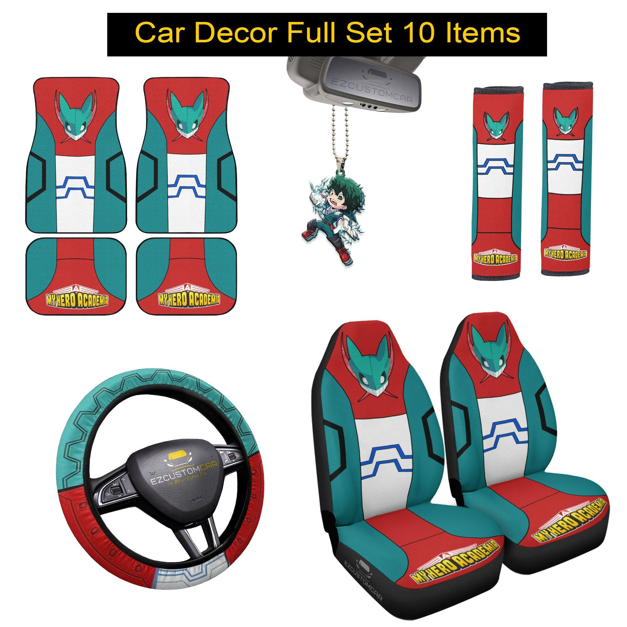 Midoriya My Hero Academia Car Mats x Car Seat Covers Set
