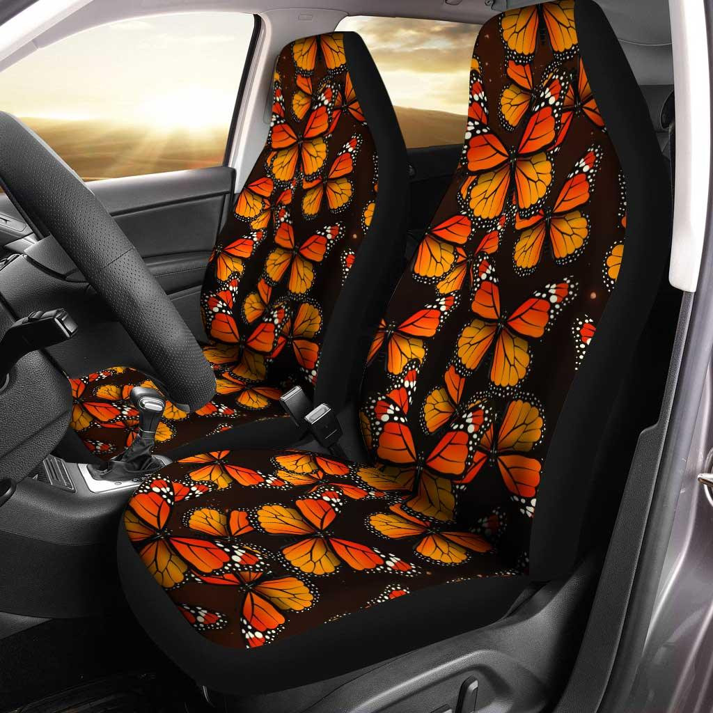 Monarch butterfly Pattern Car Seat Covers Custom