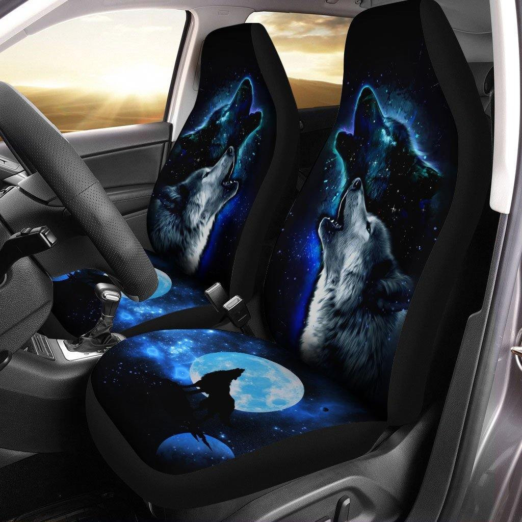 Moonlight Spirit Wolf Car Seat Covers