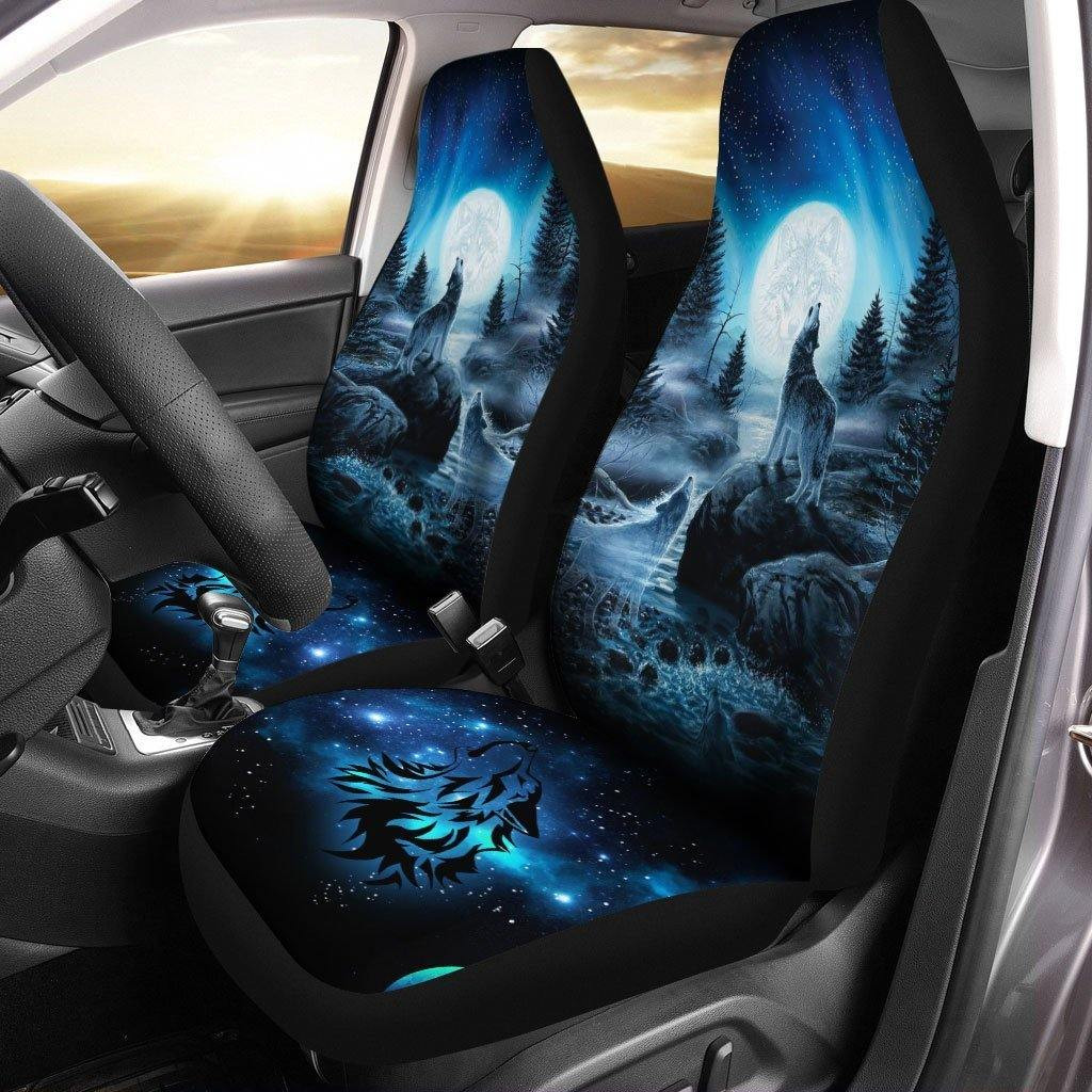 Moonlight Spirit Wolf Car Seat Covers