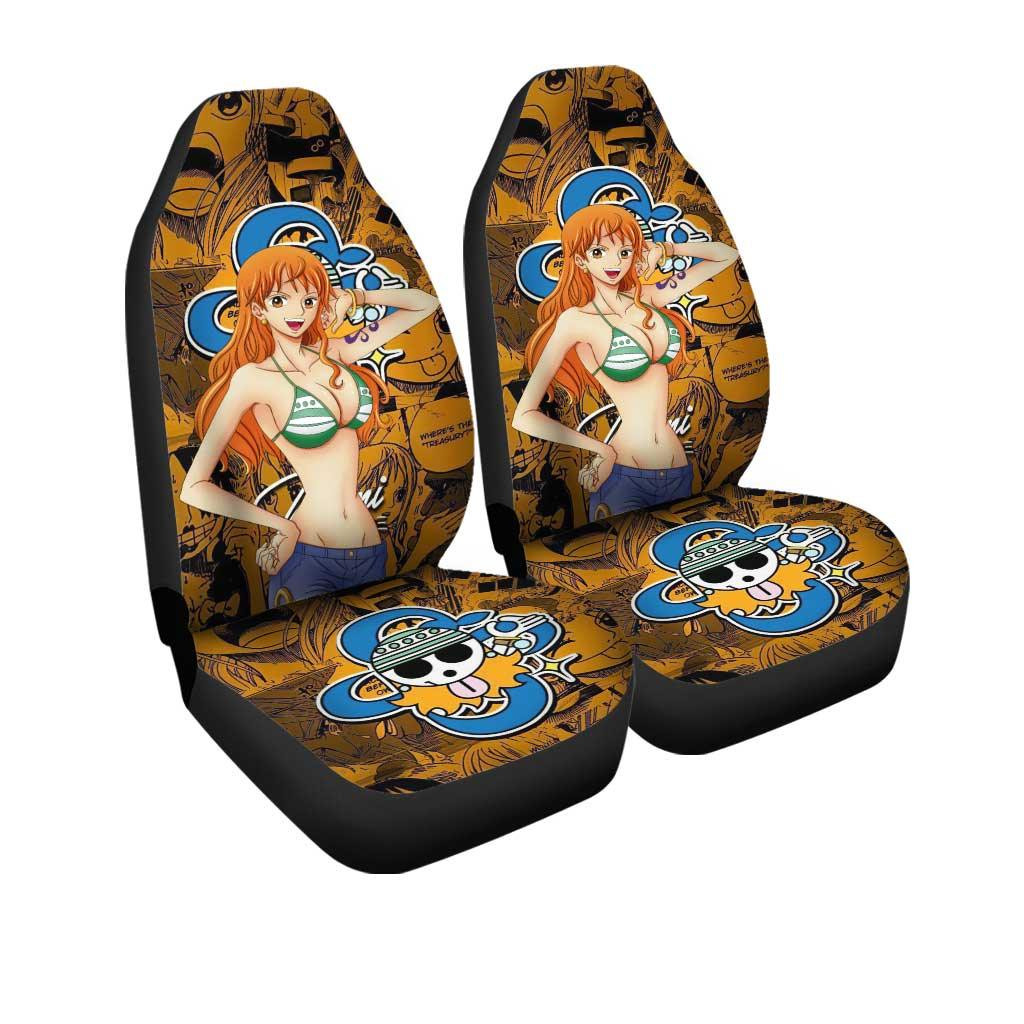 Nami Car Seat Covers Custom One Piece Nami Flag Car Accessories