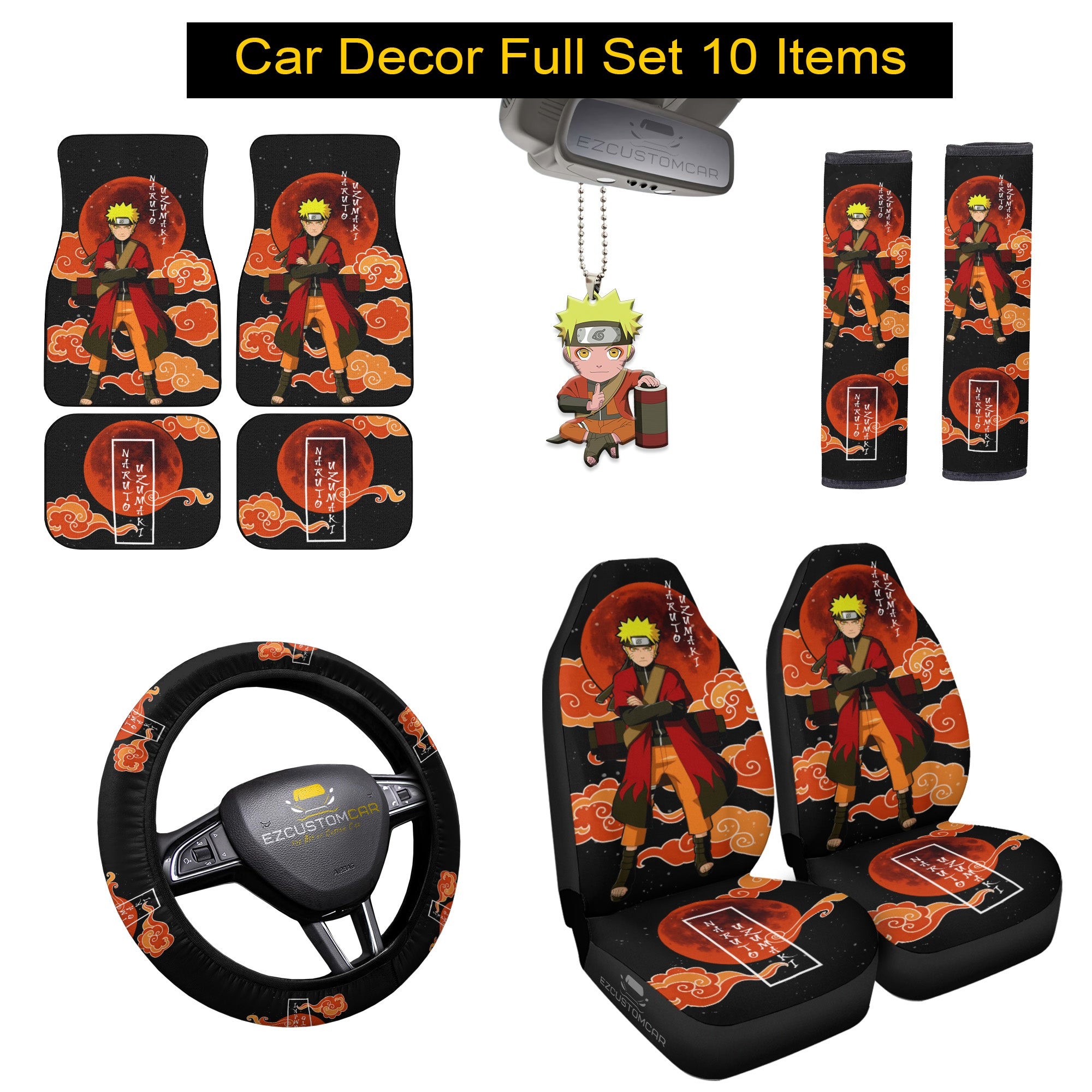 Naruto Uzumaki Car Decoration Pack For Anime Car Lovers