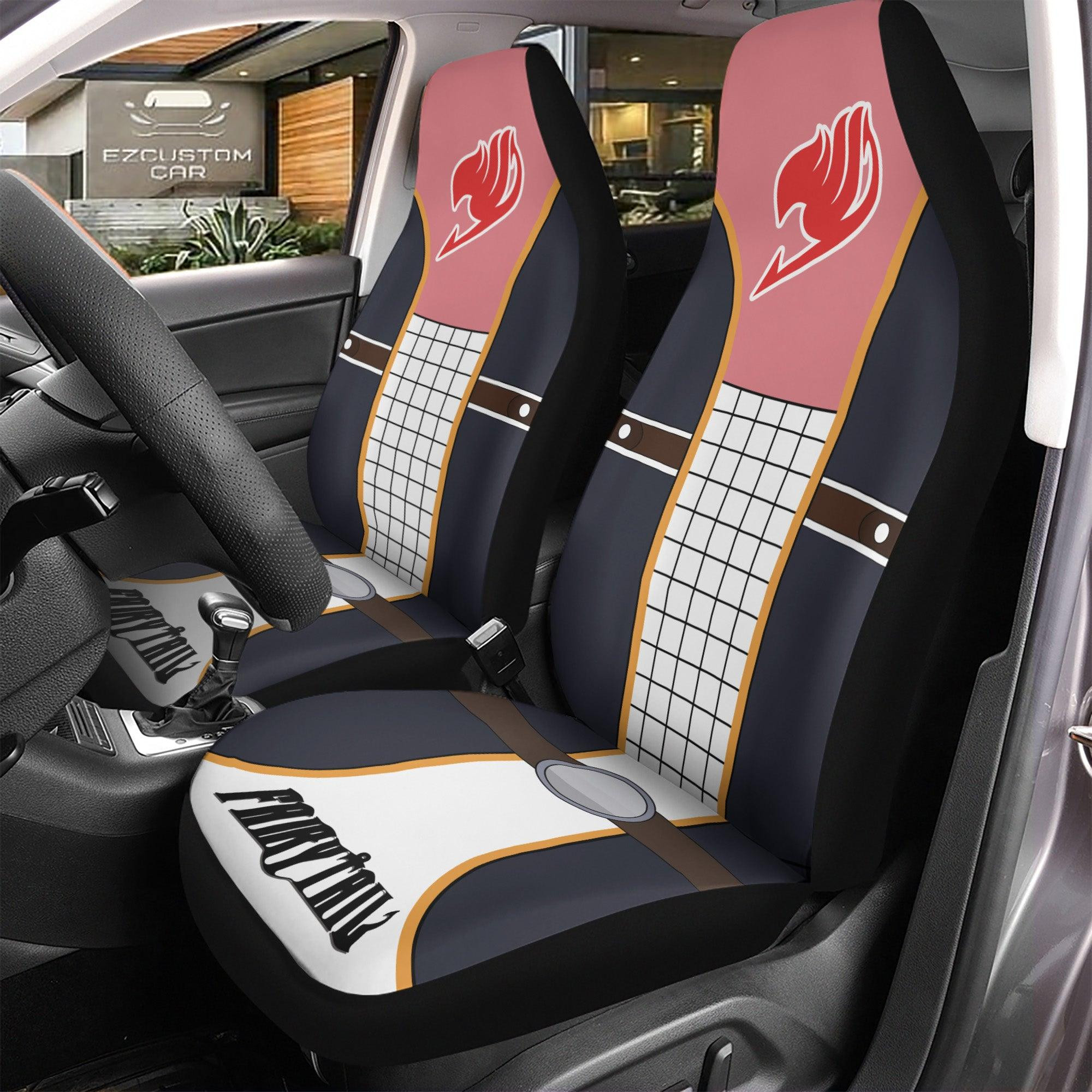 Natsu Dragneel Car Seat Covers Fairy Tail Anime Car Accessories