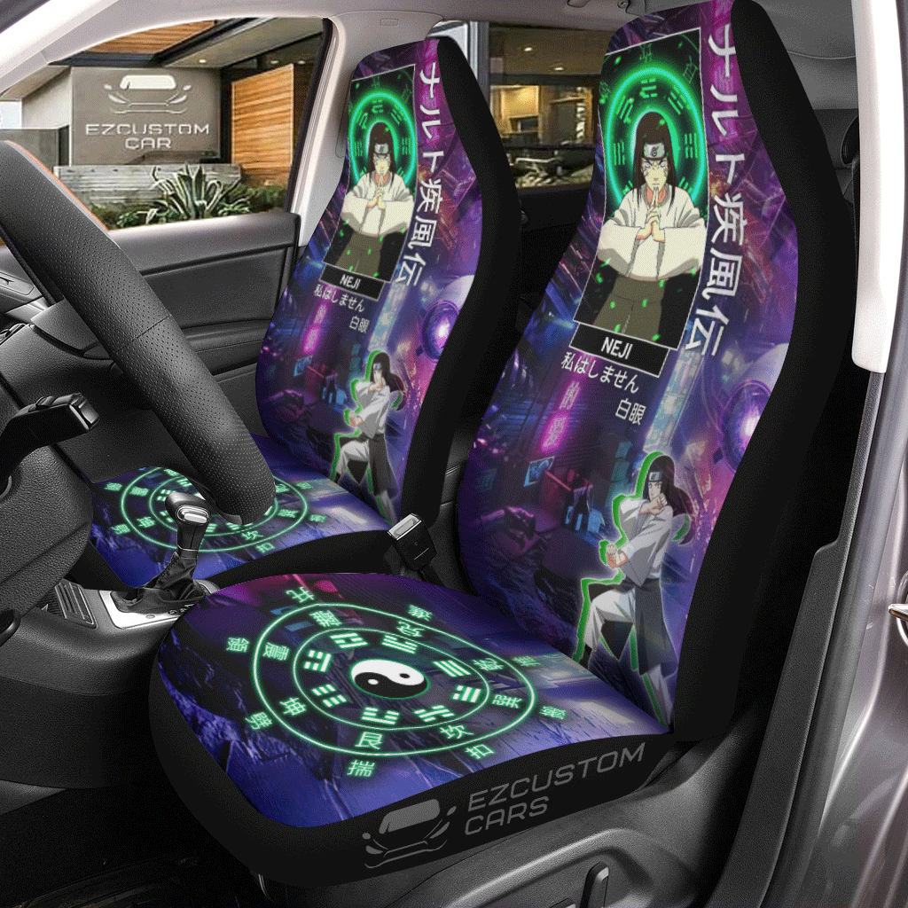 Neji Hyuga Naruto Car Seat Covers Anime Car Accessories