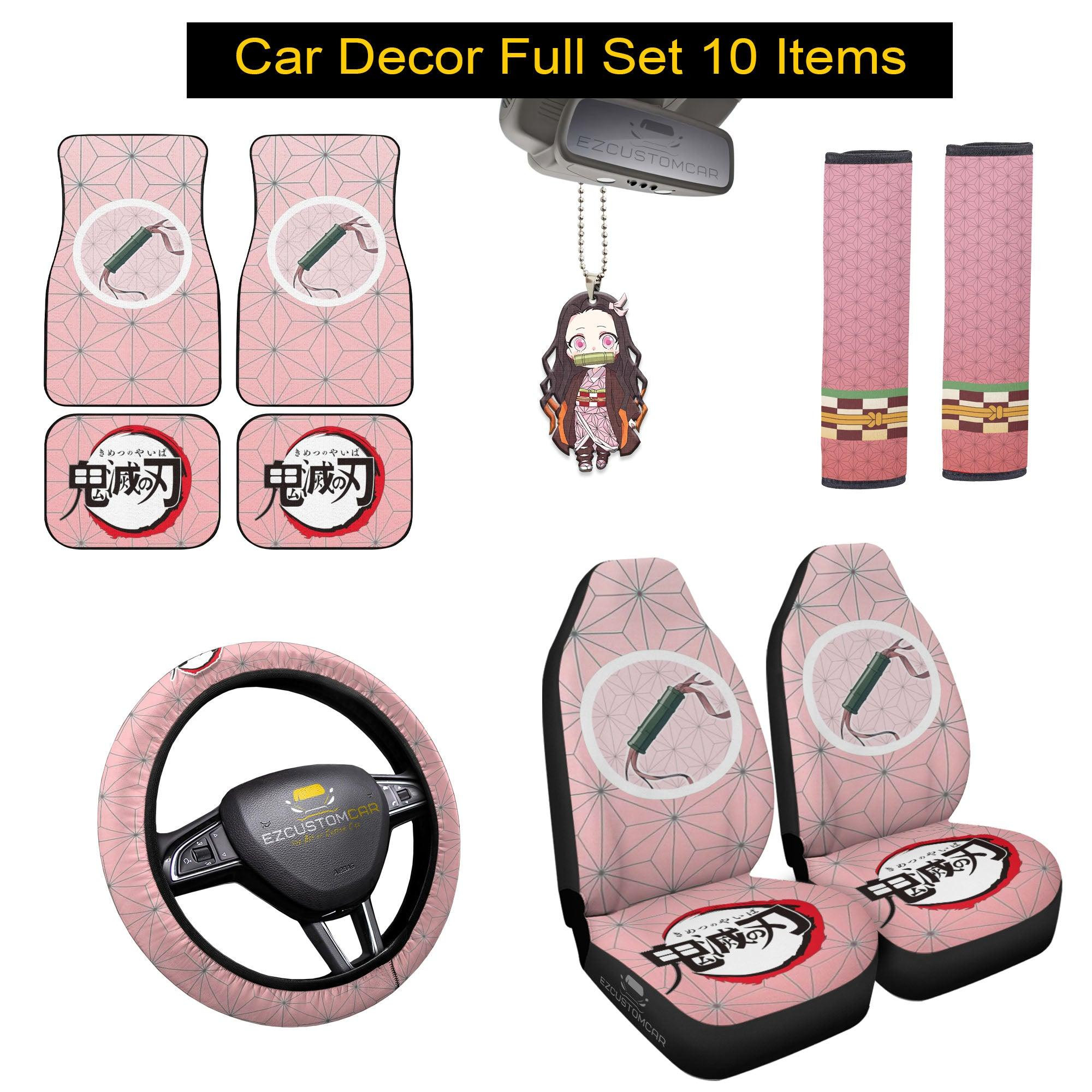 Nezuko Kamado Car Mats x Seat Covers Set
