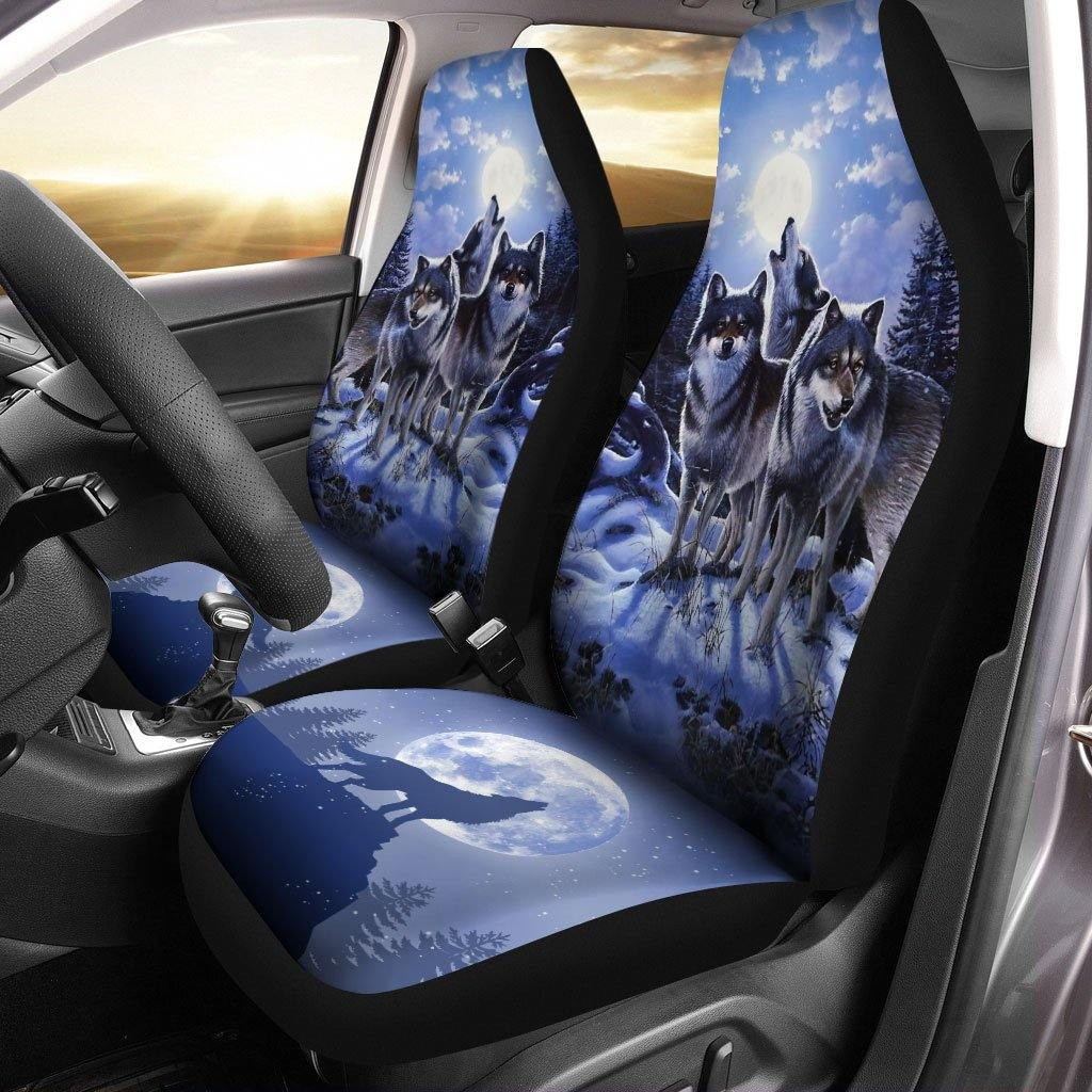 Warriors Wolf Custom Car Seat Covers