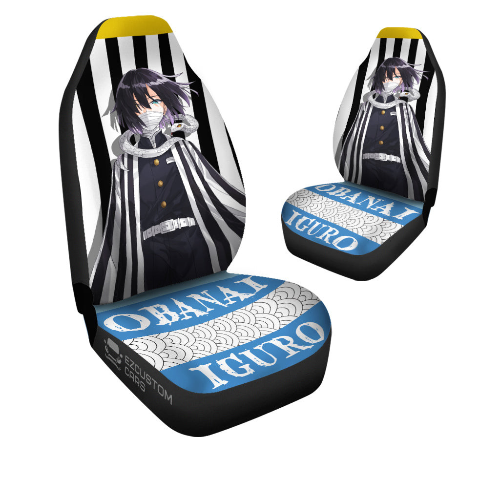 Obanai Iguro Car Seat Covers Custom for Demon Slayer Anime Car Decor